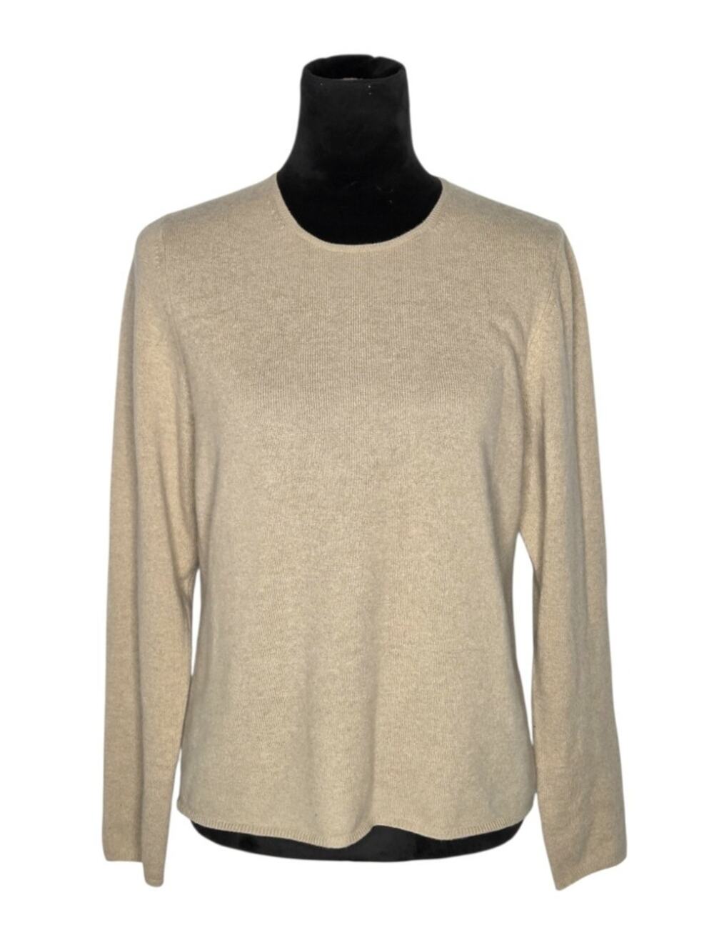 Charter Club 2-Ply Cashmere Knit Sweater Crew Neck Quiet Luxury Minimalist L